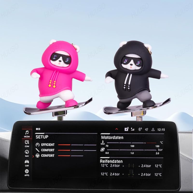 SwaggyPanda™ Supercool Dynamic Motion Car Ornament (Floating Screen Mount | Dashboard Mount)