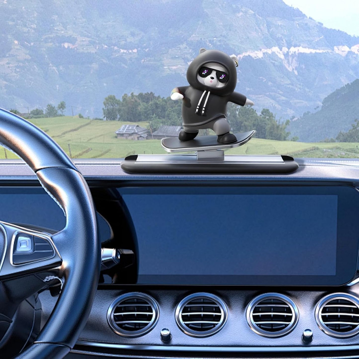 SwaggyPanda™ Supercool Dynamic Motion Car Ornament (Floating Screen Mount | Dashboard Mount)
