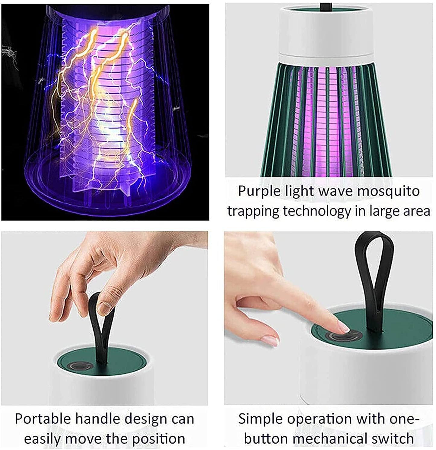 ZapShield™ LED Mosquito Killer Lamp Electronic Bug Zapper Flies Catcher