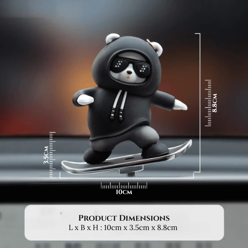 SwaggyPanda™ Supercool Dynamic Motion Car Ornament (Floating Screen Mount | Dashboard Mount)