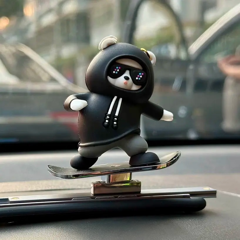 SwaggyPanda™ Supercool Dynamic Motion Car Ornament (Floating Screen Mount | Dashboard Mount)