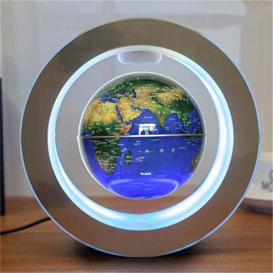 LED 3D Magnetic Levitating Globe Wireless Rotating Floating Night Lamp