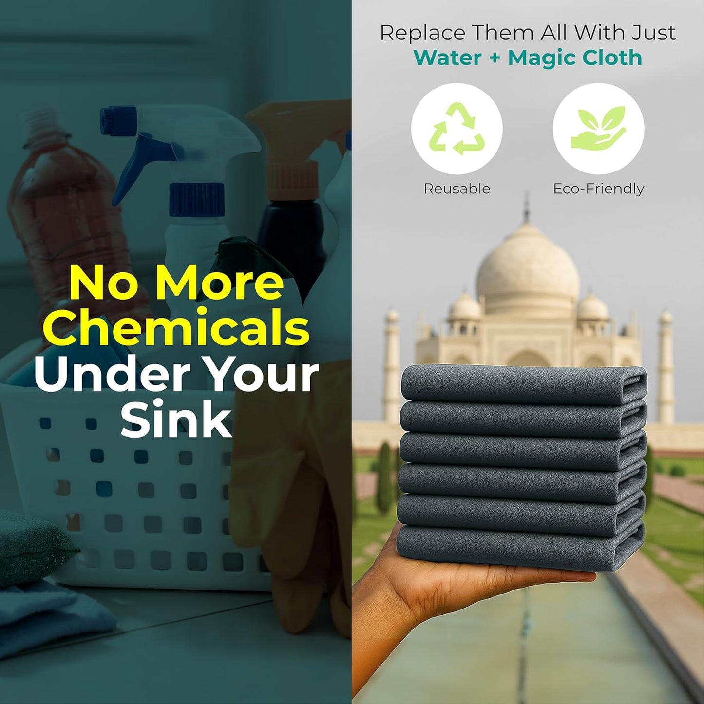 Ultraclean™ Microfiber Magic Cleaning Cloth (Thickened|Super-Absorbent|Reusable|Anti-Scratch|Lint Free & No Water Streak)