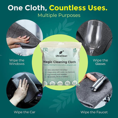 Ultraclean™ Microfiber Magic Cleaning Cloth (Thickened|Super-Absorbent|Reusable|Anti-Scratch|Lint Free & No Water Streak)