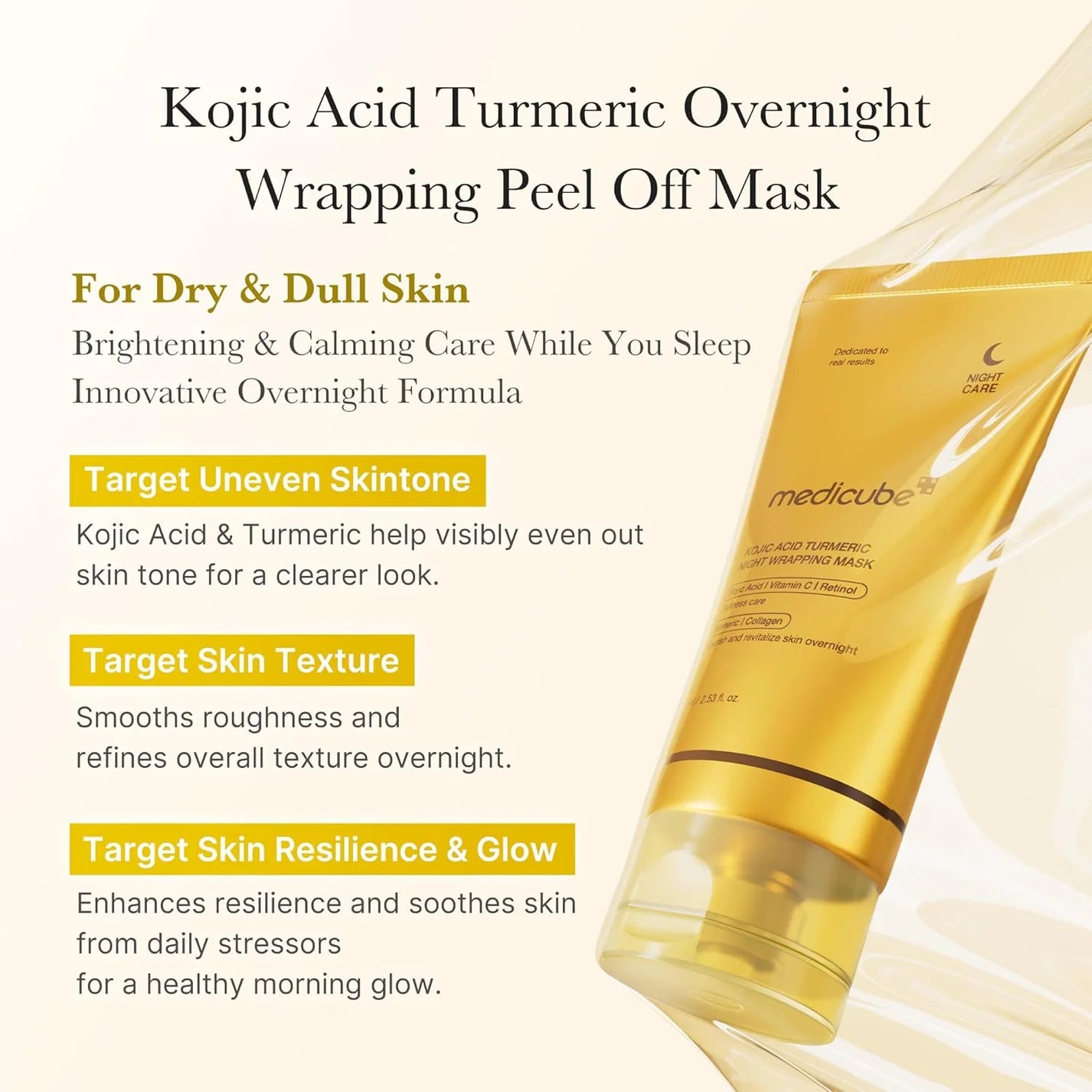 Medicube Turmeric Kojic Acid Night Wrapping Peel Off Mask (75ml)