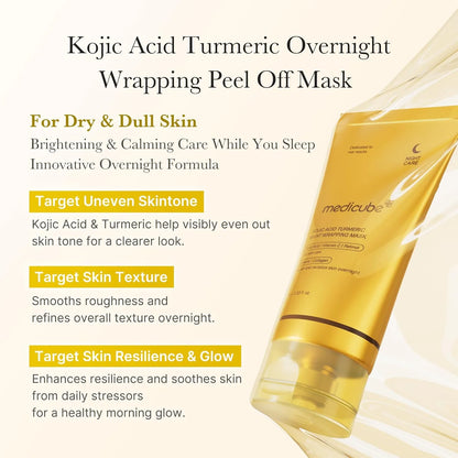 Medicube Turmeric Kojic Acid Night Wrapping Peel Off Mask (75ml)