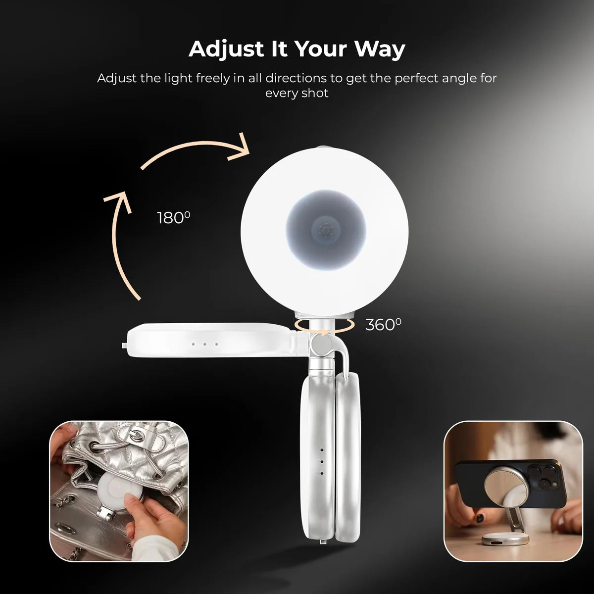 MagBeam™ Magnetic Selfie Light (Magsafe Compatible | iPhone | Android )