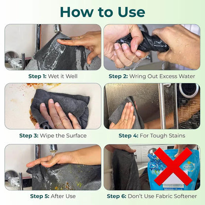 Ultraclean™ Microfiber Magic Cleaning Cloth (Thickened|Super-Absorbent|Reusable|Anti-Scratch|Lint Free & No Water Streak)