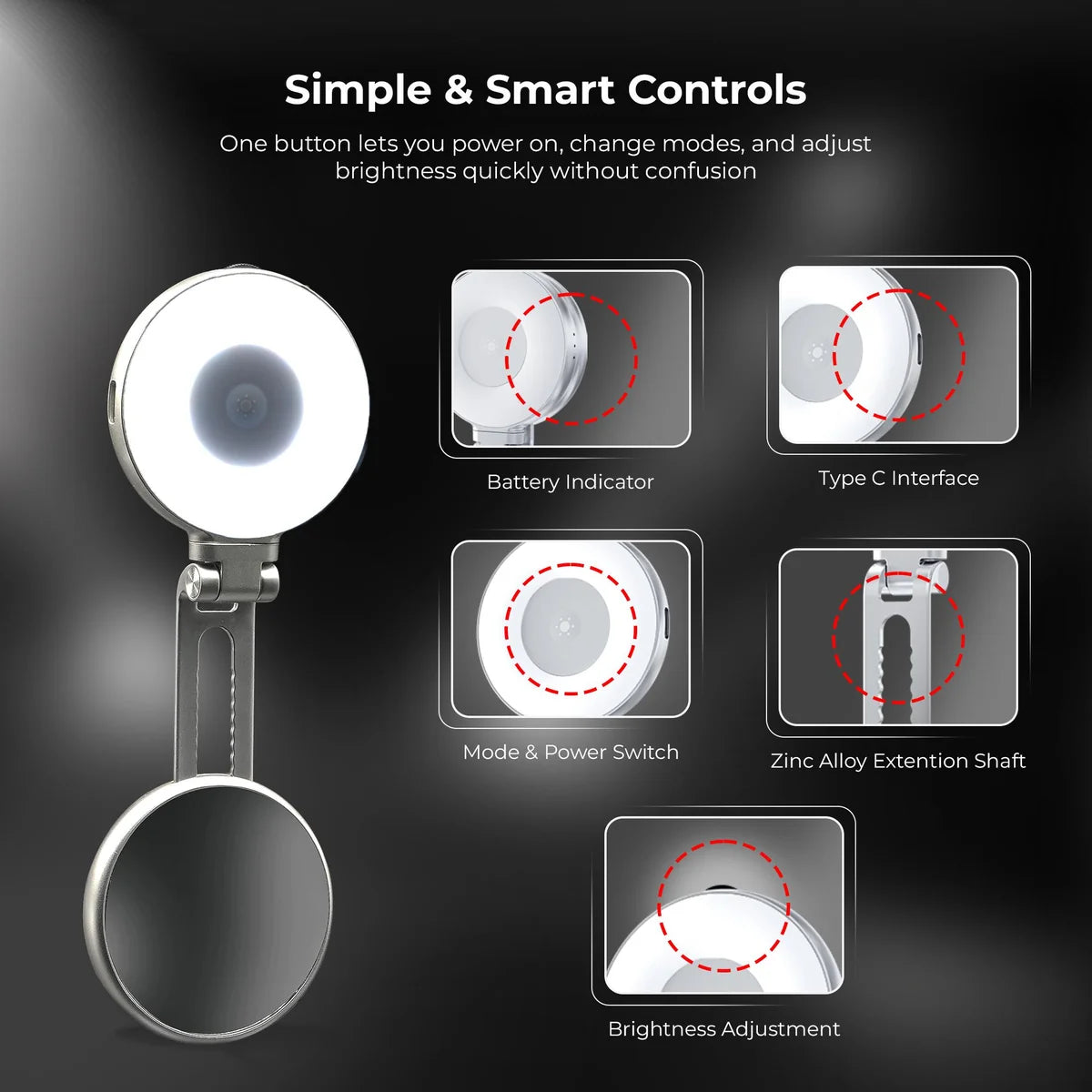 MagBeam™ Magnetic Selfie Light (Magsafe Compatible | iPhone | Android )