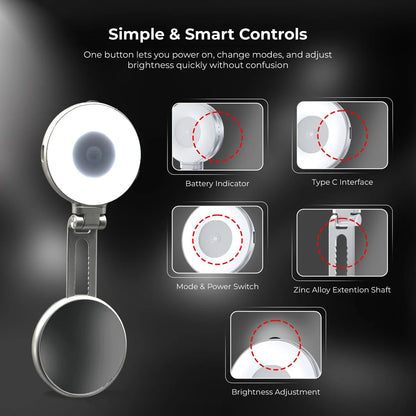MagBeam™ Magnetic Selfie Light (Magsafe Compatible | iPhone | Android )