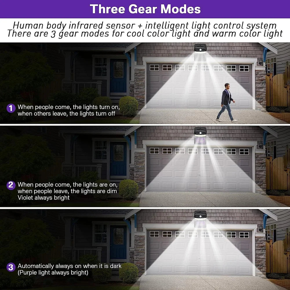 ZapSheild™ Solar Powered Mosquito Killer UV Light with Outdoor Light Setup
