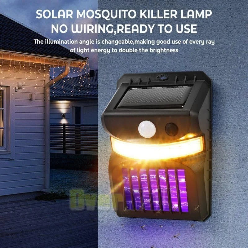 ZapSheild™ Solar Powered Mosquito Killer UV Light with Outdoor Light Setup